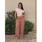 Blusa Muscle Tee LISTRADA TERRACOTA