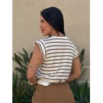 Blusa Muscle Tee LISTRADO MARROM