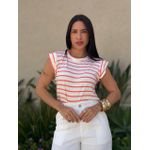 Blusa Muscle Tee LISTRADA SALMÃO