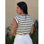 Blusa Muscle Tee LISTRADO PRETO