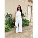 Blusa Grazi Nula Manga com Ferragem OFF WHITE