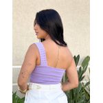 Blusa Nula Manga Tricot com Detalhe em Ferragem LILÁS