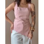 Blusa Peplum Assimétrica em Alfaiataria ROSA BEBE