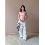 Blusa Peplum Assimétrica em Alfaiataria ROSA BEBE