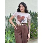 T-shirt Heart BEGE