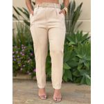 Calça alfaiataria Dalia com Cinto BEGE CLARO