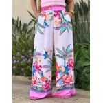 Calça Pantalona Sabrina ESTAMPADO ROSA 