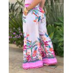 Calça Pantalona Sabrina ESTAMPADO ROSA 