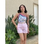 Shorts Lua em Linho ROSA CLARO