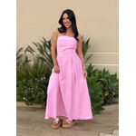 Vestido Midi Josi Sem Alças ROSA CLARO