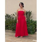 Vestido Midi Josi Sem Alças VERMELHO