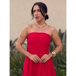 Vestido Midi Josi Sem Alças VERMELHO
