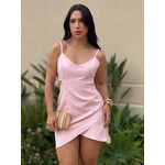 Vestido Cassia Curto em Alfaiataria ROSA CLARO