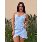 Vestido Cassia Curto em Alfaiataria AZUL CLARO
