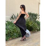 Vestido Dora Midi sem Alças POA FUNDO PRETO