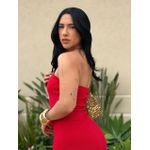 Vestido Midi Julia Sem Alças VERMELHO