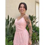 Vestido Midi Dafne em Laise ROSA BEBE