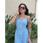 Vestido Midi Dafne em Laise AZUL CLARO