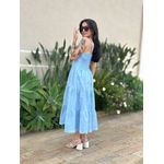 Vestido Midi Dafne em Laise AZUL CLARO
