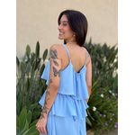 Vestido Curto Penelope com Babados AZUL CLARO