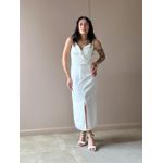 Vestido Midi Poliana em Alfaiataria OFF WHITE
