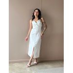Vestido Midi Poliana em Alfaiataria OFF WHITE