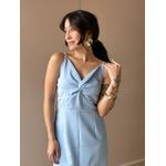 Vestido Midi Poliana em Alfaiataria AZUL CLARO