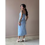Vestido Midi Poliana em Alfaiataria AZUL CLARO