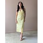Vestido Midi Poliana em Alfaiataria AMARELO