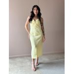 Vestido Midi Poliana em Alfaiataria AMARELO