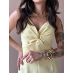 Vestido Midi Poliana em Alfaiataria AMARELO