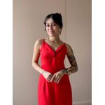 Vestido Midi Poliana em Alfaiataria VERMELHO