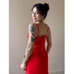 Vestido Midi Poliana em Alfaiataria VERMELHO