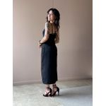 Vestido Midi Poliana em Alfaiataria PRETO