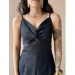 Vestido Midi Poliana em Alfaiataria PRETO