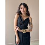 Vestido Midi Poliana em Alfaiataria PRETO