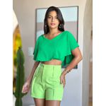 Short Em Alfaiataria Reto Malu VERDE LIMA