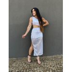 Vestido midi Paete Ludi BRANCO