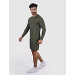 Camiseta Basic Usup Verde Militar Poliamida Uv 50+ Manga Longa