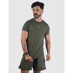 Camiseta Basic Usup Verde Militar Poliamida Uv 50+ Manga Curta 