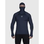 Camiseta Azul Marinho USUP Ninja Manga Longa Microdry UV50+ Com Abertura de Polegar