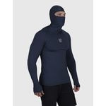 Camiseta Azul Marinho USUP Ninja Manga Longa Microdry UV50+ Com Abertura de Polegar