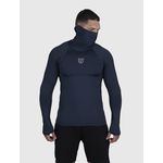 Camiseta Azul Marinho USUP Ninja Manga Longa Microdry UV50+ Com Abertura de Polegar