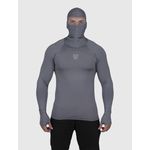 Camiseta Cinza USUP Ninja Manga Longa Microdry UV50+ Com Abertura de Polegar
