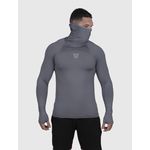 Camiseta Cinza USUP Ninja Manga Longa Microdry UV50+ Com Abertura de Polegar