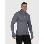 Camiseta Cinza USUP Ninja Manga Longa Microdry UV50+ Com Abertura de Polegar