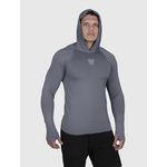 Camiseta Cinza USUP Capuz Manga Longa Microdry UV50+ Com Abertura de Polegar