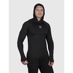 Camiseta Preto USUP Capuz Manga Longa Microdry UV50+ Com Abertura de Polegar