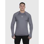 Camiseta Cinza USUP Manga Longa Microdry UV50+ Com Abertura de Polegar