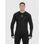 Camiseta Preta USUP Manga Longa Microdry UV50+ Com Abertura de Polegar
